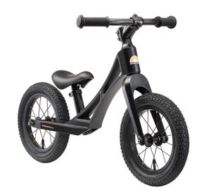 BIKESTAR Magnesium Kinder Laufrad ab 3 - 4 Jahre, 12 Zoll BMX Lauflernrad, Schwarz