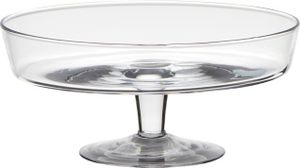 Glasschale auf Fuß CYLINDER H. 10,5cm D. 24,5cm rund transparent Hakbijl