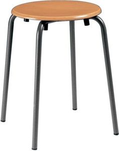 Stapelhocker Sitzhöhe 500mm Sitz-D.300mm Rdrohr anthrazit Buche natur lack.BIMOS Stapelhocker Sitzhöhe 500mm Sitz-D.300mm Rdrohr anthrazit Buche natur lack.BIMOS
