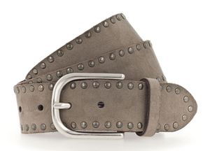 H.I.S 40mm Velour Leather Belt W85 Taupe