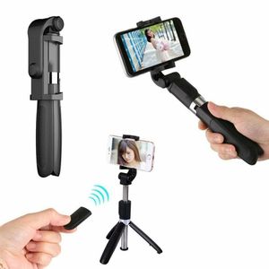 Selfie Stick Stativ mit Bluetooth Fernauslöser Ausfahrbar 360°Rotation Monopod Handy Halterung Teleskop Selfiestick für iPhone Android