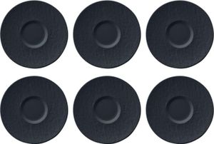 Villeroy & Boch Manufacture Rock 6er Set Café au lait Untertasse schwarz D. 17cm