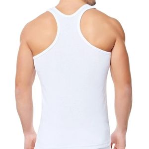 6 Pack Herren Unterhemden Rambo Weiß M Muskelshirt %100 Baumwolle K-74