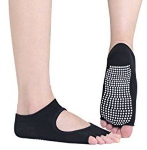 Non slip Yoga-Socken, zehenfrei, Antirutsch-Sohle, für Pilates und Tanz