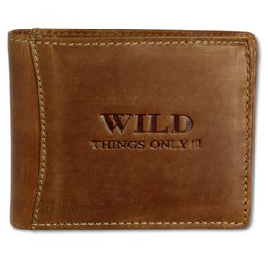 Wild Things Only Leder Herren Geldbörse Brieftasche braun 13x2x9.5cm OPJ103O
