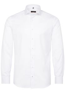 Eterna - Slim Fit - Bügellfreies Herren Langarm Hemd mit Haifisch-Kragen, (8817 F182), Größe:45, Farbe:Weiß (00)