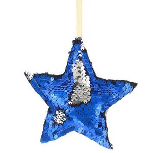 Vianočný obchod - Vianočná dekorácia RW7266 (jedna veľkosť) (modrá/strieborná)
