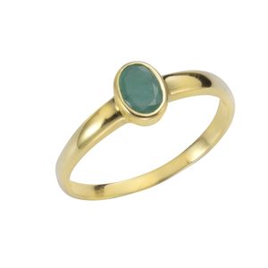 F Ring 375/- Gold gelb 056 (17,8) Smaragd grün 283370166-8