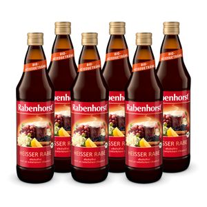RABENHORST Heißer Rabe 6er Pack (6 x 700 ml) – Unser klassisches Heißgetränk ohne Alkohol mit natürlichem Vitamin C