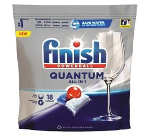 Finish Powerball Quantum All in 1 Kapsułki do zmywarki, 18 sztuk (PRODUKT Z NIEMIEC)