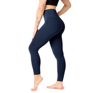 Bellivalini Damen Lange Leggings High Waist Comfort aus Viskose für Sport Yoga Gym BLV50-289 (Marineblau, M)
