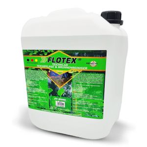 Flotex® 10L Teichklar Teichpflege & Brunnenreiniger, Algenvernichter für Teich und Brunnen - Teichklärer sorgt für klares Teichwasser und schont Fische und Pflanzen – Teichreiniger Algenfrei