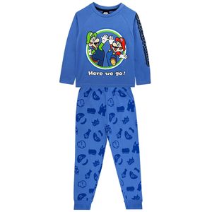 Super Mario - Schlafanzug für Jungen NS6727 (146-152) (Blau/Grün/Weiß)