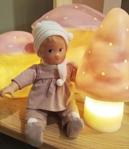 Egmont Toys Heico Lampe Pilz 28 cm rosa vintage
