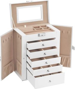 Schmuckkästchen weiß 5 Ebenen GLAMOUR