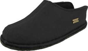 HAFLINGER® Hausschuhe Flair Smily  Wollfilz Damen + Herren Clog, Farbe:schwarz, Größe:45
