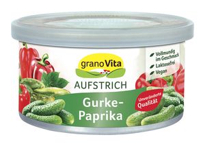 granoVita Veganer Brotaufstrich mit Gurke und Paprika - 125g