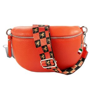 Florence Echtleder Gürteltasche Damen orange Bauchtasche Jugend D2OTM808O