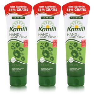 Kamill Hand & Nagelcreme Classic 133 ml - mit natürlicher Kamille (3er Pack)