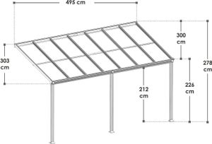 Juskys Terrassenüberdachung Borneo 5x3 m – Aluminium Terrassendach mit Doppelstegplatten Sonnenschutz Wandmontage Überdachung für Terrassen Dunkelgrau Juskys Terrassenüberdachung Borneo 5x3 m – Aluminium Terrassendach mit Doppelstegplatten Sonnenschutz Wandmontage Überdachung für Terrassen Dunkelgrau
