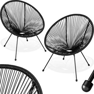 sada 2 zahradních židlí Santana Retro design ve stylu Acapulco Nosnost 120 kg, 70,5 x 69 x 78 cm