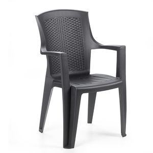 Stapelstuhl Eden Rattan-Optik Anthrazit