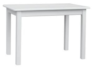 Tisch aus massivem Kiefernholz in der Farbe Weiß 120 x 70 cm