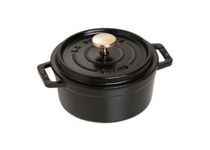 Staub Cocotte 12cm rund schwarz, Gusseisen