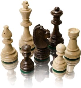 Klassisches Staunton Chess Pieces NO.6 in Mahagoni Box | Master of Chess | Gewichtete nur Schachfiguren Holz - Handgemachtes Championship Chess Set