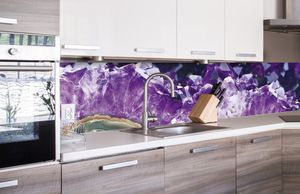 Küchenrückwand Folie selbstklebend AMETHYST 260 x 60 cm - Klebefolie - Dekofolie - Spritzschutz für Küche -