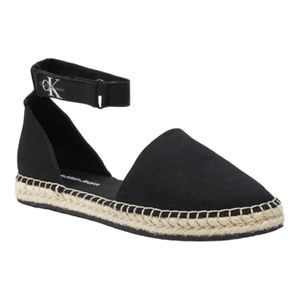 Calvin Klein Jeans Damen Slipper/ Espadrilles Schwarz TextilGröße:36