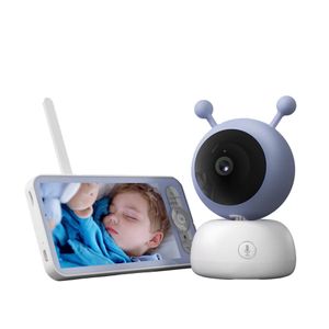 5" Babyphone mit Kamera 1080P, Babyfon Video PTZ 355°, Bewegungs und Geräuscherkennung, Temperatur und Luftfeuchtigkeitsüberwach