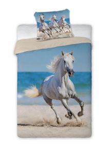 Bavlnené obliečky s koňom - kôň na pláži 01 140x200 70x90 cm 100% Bavlna Faro