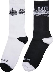 Mister Tee Accessories MT2315 | Major City 040 Socks 2-Pack Socks - Farba: Black/White - Veľkosť: 39-42