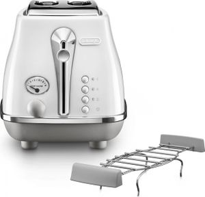 De’Longhi CTOC2103.W, 2 Scheibe(n), Weiß, Edelstahl, Tasten, Niveau, Drehregler, 900 W, 220 - 240 V
