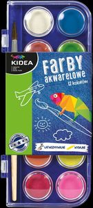 Farby akwarelowe Kidea 12 kolorów