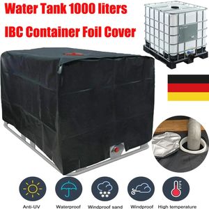 IBC Container Abdeckhaube Folienhaube Cover UV-Schutz Geschlossen in Schwarz