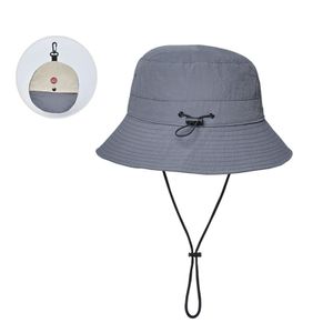 Grau Sonnenhut Anglerhut Fischerhut Trekking Camping Wandermütze Reisen Outdoor UV Schutz Herren Damen Faltbare Panama-Kappen