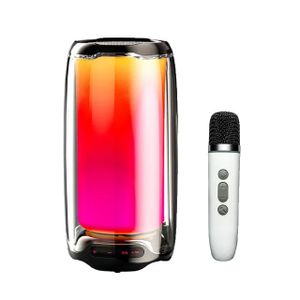 Karaoke-Lautsprecher, kabellose Bluetooth-Verbindung, LED-Ambiente-Lichteffekte, 1 Lautsprecher 1 Stück Mikrofon