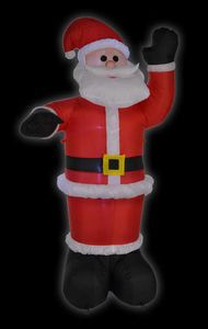 Aufblasbarer Weihnachtsmann Nikolaus Santa Claus Weihnachtsdeko 180 cm 12 LED