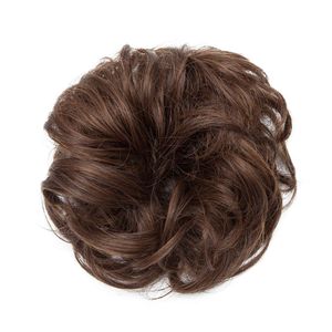 Hair Extensions Haarteil Haargummi Hochsteckfrisuren unordentlicher Ponytail Dutt Gewellt VOLUMINÖS Haarverlängerung Aschblonde Mix Bleichblond