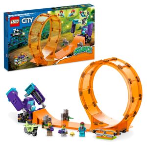 LEGO 60338 City Stuntz Schimpansen-Stuntlooping mit Rampe, Motorrad und 3 Figuren