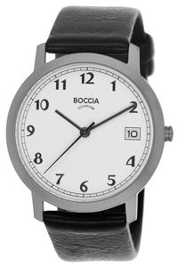 Boccia 3617-01 Titan-Damenuhr mit Lederband