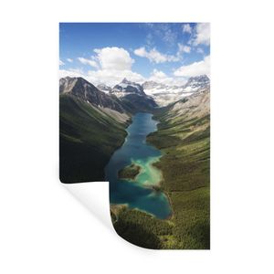 Wandaufkleber - Draufsicht auf den Marvel Lake in Kanada - 80x120 cm - Repositionierbar