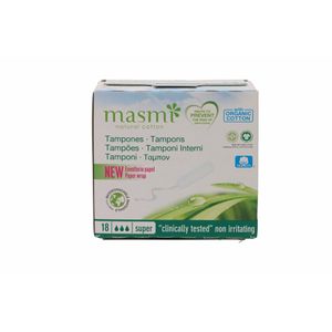 MASMI Tampons Bio-Baumwolltampons Super 18St.
