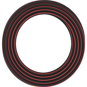 Fiskars Wasserschlauch M-L, Universalgröße, UV-geschützt, Druck, Verwindungssteifigkeit Stufe 3 (von 5), 25 m, Ø 1,9 cm (3/4''), 5 kg, Schwarz/Rot, 1027100