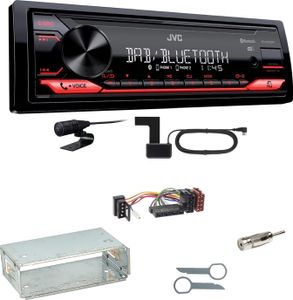 JVC KD-X272DBT Digitalradio Bluetooth USB Einbauset für Mercedes E-Klasse W124