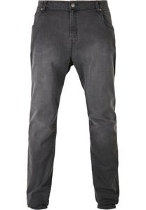 Pánské džíny Urban Classics Slim Fit Zip Jeans real black washed - 32/32