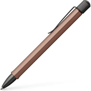 FABER-CASTELL Kugelschreiber Hexo braun Schreibfarbe schwarz