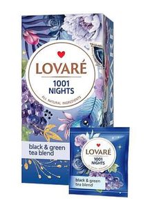 Lovare Tee Mischung aus schwarzem und grünem Tee mit Früchten 1001 Nights 24Btl